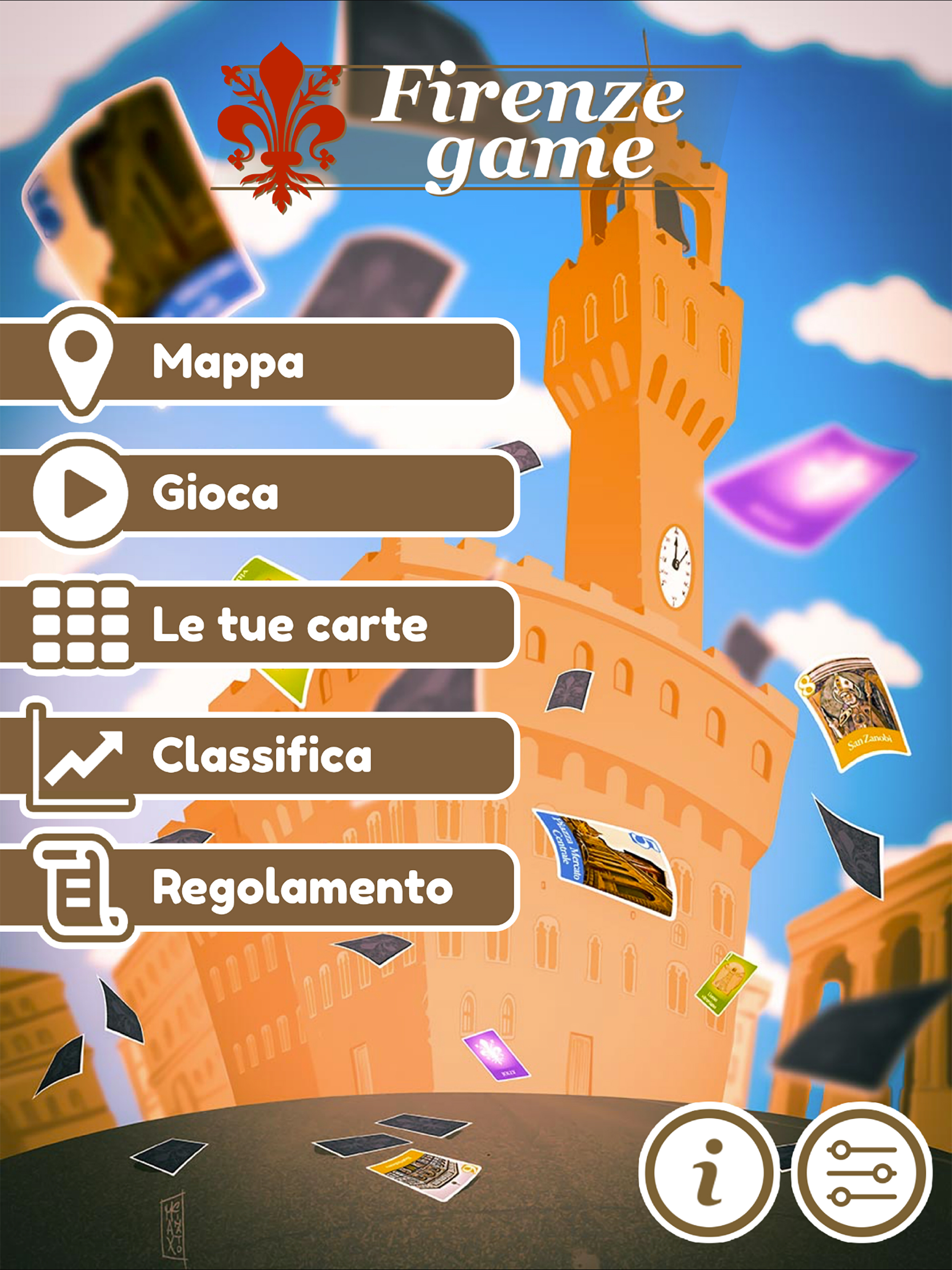 Firenze Game menu